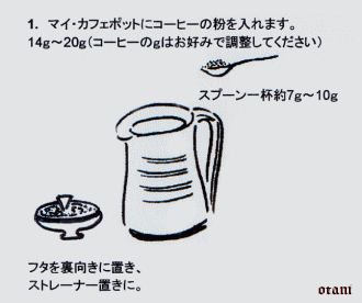 コーヒーポットの使い方 1番