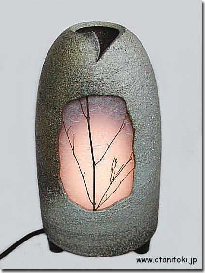 信楽焼庭園灯【若草燈】照明陶器の拡大画像