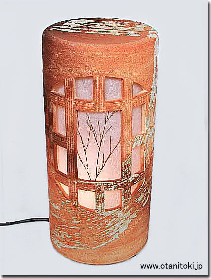 信楽焼庭園灯【夕月夜燈】照明陶器の拡大画像